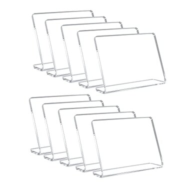 AITEE 10 Pack Acrylic Mini Chalkboard Signs for Food Clear Mini Tabletop Chalkboard Signs Small Buffet Chalkboards Signs for Weddings Birthday Parties Message Board Signs BuffetBakery and Retail