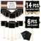 LotFancy 20 Pack Mini Chalkboard Signs with Support Easels and 10 Extra Stickers Food Labels for Party Buffet Table Weddings Table Numbers Message Board and Event Decorations