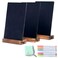 KOOLDE 79x51 Desktop Chalkboard Sign with Wood Base Message Board Menu Board Chalkboard for Shop Wedding Kitchen Home Party 3 Pack 79x51