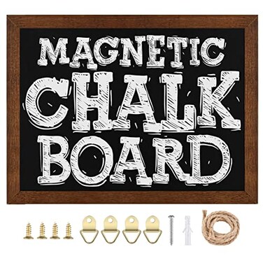 TORASO Chalkboard Wood Frame Magnetic Chalkboard Sign Walnut Wood Framed Chalk Board for Wedding Kitchen Bar Restaurant Menu Home Decor Hanging Chalkboards 118 x 157BN3040