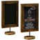 MyGift Chalkboard Signs127 Inch Mini Chalkboard Signs for TablesSmall Kitchen Countertop Memo BoardOffice Products Framed Tabletop Chalkboard Sign with StandWedding Table SignSet of 2