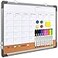 ABERLLS Monthly Calendar Whiteboard for Wall 17x13 Inches Dry Erase Board with Cork Board Combo Small Magnetic White Board DoubleSided Hanging Portable Board for Office School Home Kitchen Planner Mem