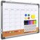 ABERLLS Monthly Calendar Whiteboard for Wall 17x13 Inches Dry Erase Board with Cork Board Combo Small Magnetic White Board DoubleSided Hanging Portable Board for Office School Home Kitchen Planner Mem