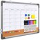 ABERLLS Monthly Calendar Whiteboard for Wall 17x13 Inches Dry Erase Board with Cork Board Combo Small Magnetic White Board DoubleSided Hanging Portable Board for Office School Home Kitchen Planner Mem