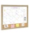 TORASO Dry Erase Calendar Whiteboard for Wall Small Combination Magnetic Dry Erase White Board Bulletin Board 13 x 17 Rustic Brown Frame CalendarCork Combo BoardRB3343
