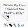 Jumuboard SelfAdhesive Dry Erase Whiteboard Sticker 9448 x 4724 Magnetic Receptive White Board Wall Film No Ghosting Easy Write Clean Peel Stick for Office Home ClassroomIncl Accessories