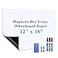 Warasee Small SelfAdhesive Whiteboard Sticker 12 x 18 Magnet Receptive Dry Erase Wall Decal No Ghosting Memo Board for Kitchen Cabinet Locker Desk Peel Stick to Do List