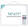 MaxGear Small Dry Erase Board 14x11 Double Sided Hanging Whiteboard for Wall Mini White Board with 3 Dry Erase Markers and 3 magnets Portable Whiteboard for Planning Learning Writing Drawing Memo