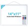 MaxGear Small Dry Erase Board 14x11 Double Sided Hanging Whiteboard for Wall Mini White Board with 3 Dry Erase Markers and 3 magnets Portable Whiteboard for Planning Learning Writing Drawing Memo