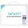 MaxGear Small Dry Erase Board 14x11 Double Sided Hanging Whiteboard for Wall Mini White Board with 3 Dry Erase Markers and 3 magnets Portable Whiteboard for Planning Learning Writing Drawing Memo