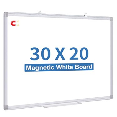 TRIPOLLO Double Sided White Board Dry Erase 30 x 20 inch Magnetic Dry Erase Board Whiteboard for Wall Aluminum Frame WallMounted or Hanging Whiteboard Marker Board Writing Board