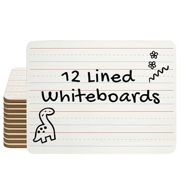 Charles Leonard Dry Erase Board Classroom Pack Mini Lapboard School Supplies Set of 12 OneSided Lined Dry Erasable White Boards 9x12 Inches 35115