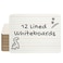 Charles Leonard Dry Erase Board Classroom Pack Mini Lapboard School Supplies Set of 12 OneSided Lined Dry Erasable White Boards 9x12 Inches 35115