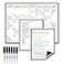 JJPRO Magnetic Monthly Calendar Whiteboard Set for FridgeMonthly Planning Board and Two Bonus Dry Erase Grocery BoardWeekly Menu BoardMeal Planner WhiteboardtoDo List6 Markers