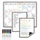 JJPRO Magnetic Monthly Calendar Whiteboard Set for FridgeMonthly Planning Board and Two Bonus Dry Erase Grocery BoardWeekly Menu BoardMeal Planner WhiteboardtoDo List6 Markers