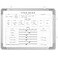 Lincia 16 x 12 Inch Fitness Tracker Whiteboard Workout Calendar for Home Gym Dry Erase Planner Hanging Removable to Do List for Wall Whiteboard with Aluminum Frame for Gym ProgramStyle A