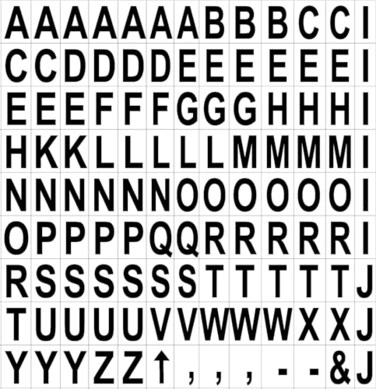 MasterVision Interchangeable Magnetic Board Accessories Letters Black 075 h 120 Pieces