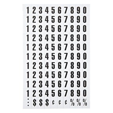 MasterVision Interchangeable Magnetic Board Accessories Numbers Black 075 h