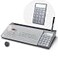 TOWON Desktop Glass Whiteboard with Basic Calculator 12 Digit LCD Display Desk Organizers with Accessories for Office Home School Supplies Storage with Dry Erase Board Surface Gray 18 x 6