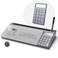 TOWON Desktop Glass Whiteboard with Basic Calculator 12 Digit LCD Display Desk Organizers with Accessories for Office Home School Supplies Storage with Dry Erase Board Surface Gray 18 x 6