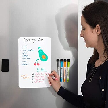 Yuc 12x8 Inch Magnetic Dry Erase Board Fridge Whiteboard Refrigerator Mountable