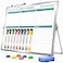 Marsrock Dry Erase White Board with StandDoubleSided Weekly Whiteboard 16x1210 Markers6 Magnets1 EraserPortable Desktop Whiteboard for PlanningWeekly Schedule Board for Office