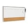 U Brands Magnetic Dry Erase Weekly Calendar White Board With Cork Strip 18 x 75 Silver Aluminum Frame Includes Magnet Marker