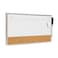 U Brands Magnetic Dry Erase Weekly Calendar White Board With Cork Strip 18 x 75 Silver Aluminum Frame Includes Magnet Marker