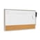 U Brands Magnetic Dry Erase Weekly Calendar White Board With Cork Strip 18 x 75 Silver Aluminum Frame Includes Magnet Marker