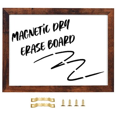 TORASO Dry Erase White Board for Wall Magnetic Whiteboard Hanging Board for DecorationPlanningDrawingMemofor OfficeSchoolHome118 x 157Walnut Brown