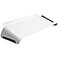 FluidStance Slope Desktop Dry Erase Computer toDo Board Dry Erase Surface Solid Steel with White Surface White Medium