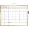 MaxGear Monthly Calendar Whiteboard 16 x 12 Inch Double Sided Dry Erase Calendar for Wall Small Hanging White Board Aluminum Frame Portable Whiteboard for Home Office School Planner