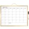 MaxGear Monthly Calendar Whiteboard 16 x 12 Inch Double Sided Dry Erase Calendar for Wall Small Hanging White Board Aluminum Frame Portable Whiteboard for Home Office School Planner