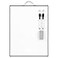 TSJ OFFICE Small White Board 16 X 12 Portable Black Aluminum Framed Whiteboard Magnetic Dry Erase Board with a Handle to Do List Notepad for Office Home School