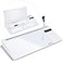 Varhomax Glass Desk Whiteboard with Calculator Desktop Dry Erase White Board with Storage to Do List Memo Notepad for Home and Office