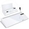 Varhomax Glass Desk Whiteboard with Calculator Desktop Dry Erase White Board with Storage to Do List Memo Notepad for Home and Office