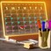 RR RAXMIN Light Up Clear Dry Erase Calendar 13 x 9 inch with 5 Markers Acrylic Lighting Markable Calendar Board Agenda for BedroomOfficeHomeKitchen