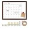 TORASO Dry Erase Monthly Calendar Board Solid Wood Frame Magnetic Whiteboard for Wall OfficeSchoolHome Walnut Brown Frame Hanging Board 12x 16YLWB3040A