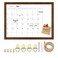 TORASO Dry Erase Monthly Calendar Board Solid Wood Frame Magnetic Whiteboard for Wall OfficeSchoolHome Walnut Brown Frame Hanging Board 12x 16YLWB3040A