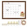 TORASO Dry Erase Monthly Calendar Board Solid Wood Frame Magnetic Whiteboard for Wall OfficeSchoolHome Walnut Brown Frame Hanging Board 12x 16YLWB3040A