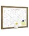 TORASO Dry Erase Monthly Calendar Whiteboard Magnetic Surface White Board for Wall OfficeSchoolHome Solid Pine Wood Rustic Brwon Frame Hanging Board Planning Board 13x 17 YLRB3343B