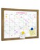 TORASO Dry Erase Monthly Calendar Whiteboard Magnetic Surface White Board for Wall OfficeSchoolHome Solid Pine Wood Rustic Brwon Frame Hanging Board Planning Board 13x 17 YLRB3343B