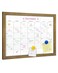 TORASO Dry Erase Monthly Calendar Whiteboard Magnetic Surface White Board for Wall OfficeSchoolHome Solid Pine Wood Rustic Brwon Frame Hanging Board Planning Board 13x 17 YLRB3343B