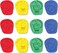 Yosogo Small Kiddy Dry Erase Whiteboard Eraser Pack of 12