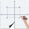 Teling 4 Pieces Jumbo Magnetic Xy Coordinate Dry Erase Grid 26 x 26 Inches Magnet Graph Whiteboard for Classrooms Teaching Learning Tools