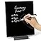 FRESH LOGIC Acrylic Black Dry Erase Board with Stand 10x12 Desk Whiteboard for Office Home or School Reusable Desk Blackboard with Marker Portable Chalkboard Easel for Notes Reminders toDo Lists