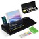 WALGLASS Desktop Glass Whiteboard with Storage Desk Board with Computer Keyboard Stand White Dry Erase Board with Drawers for Home School Office Desk Organizers and Accessories Black
