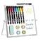 TSJ OFFICE Small White Board 10 X 10 Inches Small Magnetic Dry Erase Board with Hooks for Wall Desktop Whiteboard Stand 360 Degrees Revolving Double Sided for Office Home School Silver