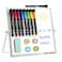 TSJ OFFICE Small White Board 10 X 10 Inches Small Magnetic Dry Erase Board with Hooks for Wall Desktop Whiteboard Stand 360 Degrees Revolving Double Sided for Office Home School Silver