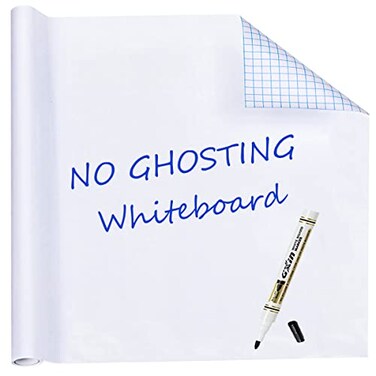 HAMIGAR Whiteboard Sticker for Wall 36 x 79 Dry Erase Board Large Wallpaper Peel and Stick White Board Stick on Wall Contact Paper Adhesive Poster Board Whiteboard with 1 Marker